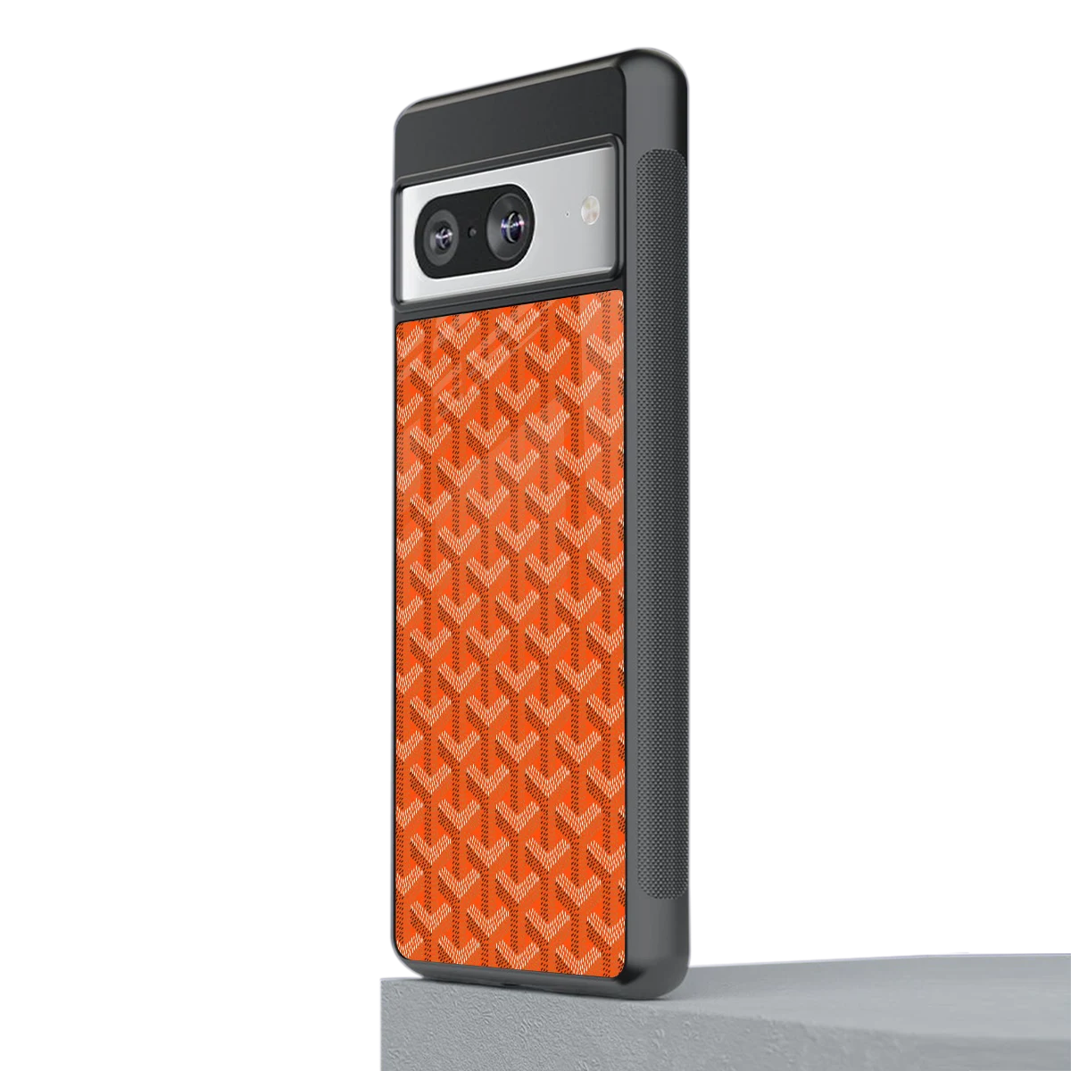 Fusion Wave Orange stylish phone case for google pixel 8 | glossy glass and slim fit