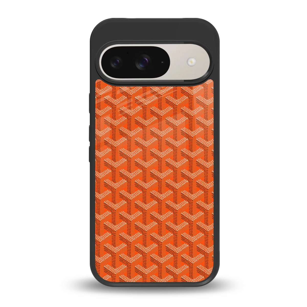 Fusion Wave Orange back phone cover | glass case for google pixel 9