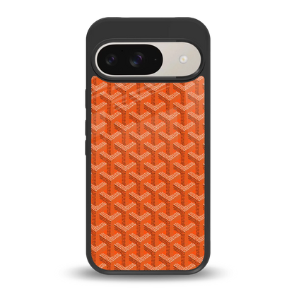 Fusion Wave Orange back phone cover | glass case for google pixel 9