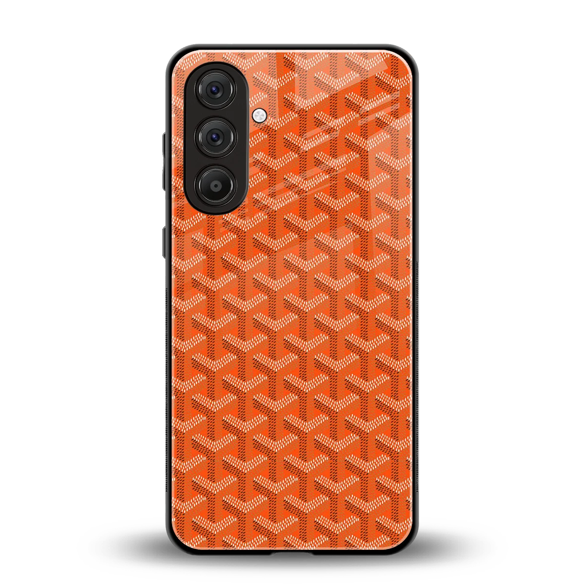 Fusion Wave Orange back phone cover | glass case for samsung galaxy m35 5g