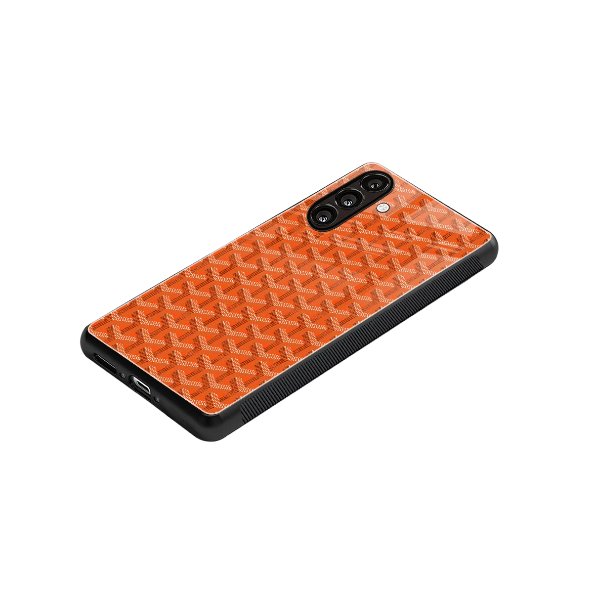 Fusion Wave Orange stylish phone case for samsung galaxy m35 5g | glossy glass and slim fit