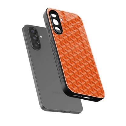 Fusion Wave Orange sleek samsung galaxy a36 5g cover with tempered glass back and TPU edges