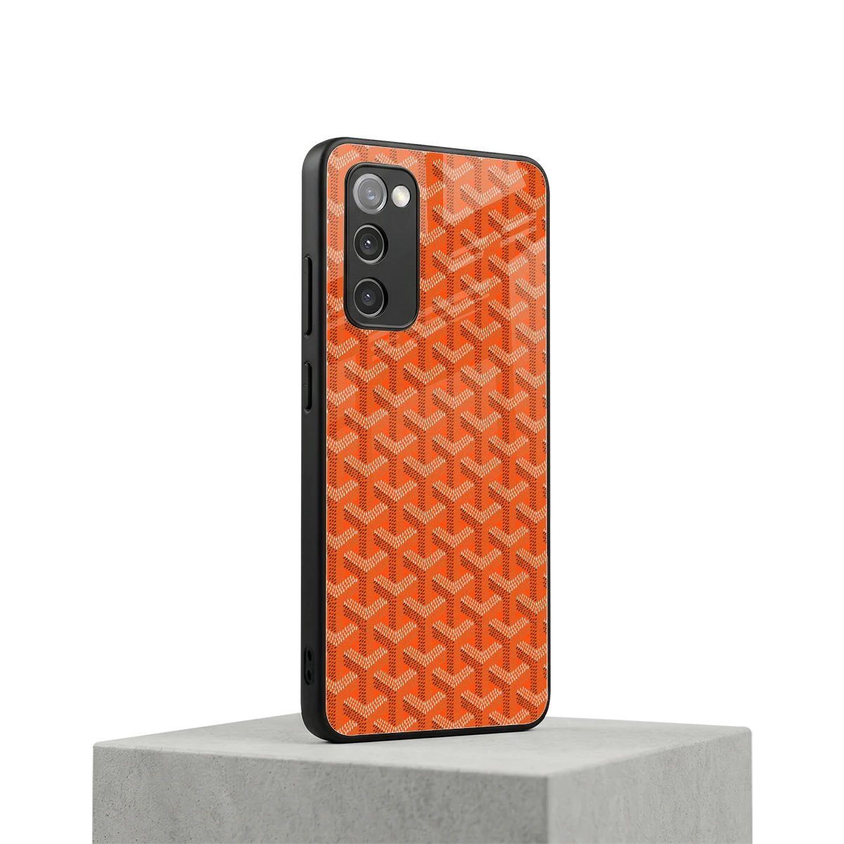 Fusion Wave Orange samsung galaxy s20 fe mobile cover | shockproof glass phone case