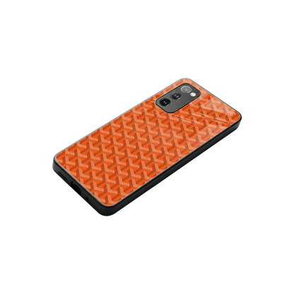 Fusion Wave Orange stylish phone case for samsung galaxy s20 fe | glossy glass and slim fit