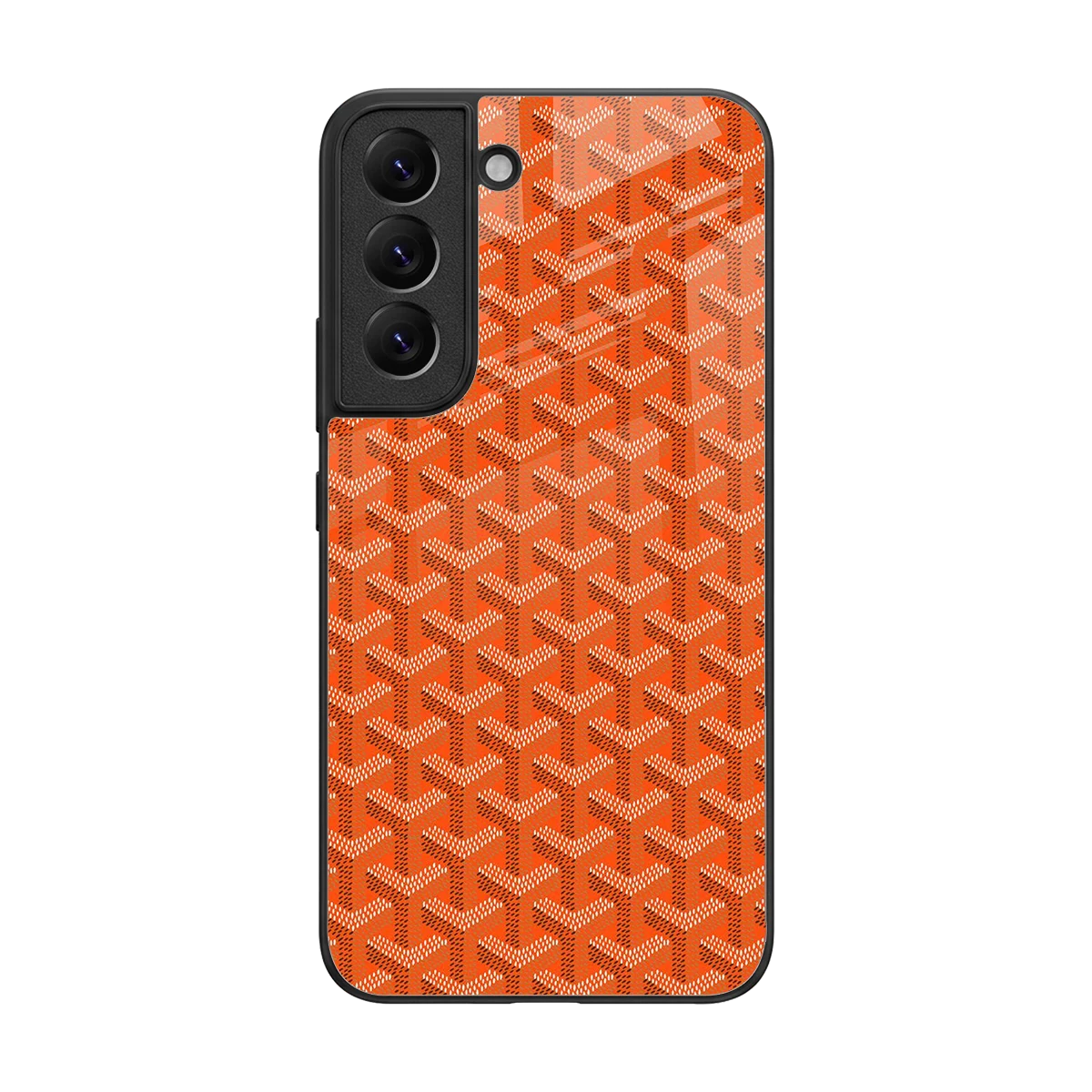 Fusion Wave Orange back phone cover | glass case for samsung galaxy s22