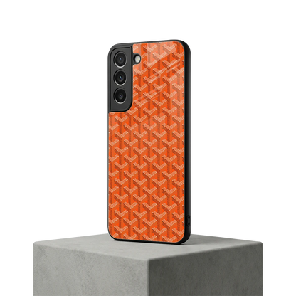 Fusion Wave Orange samsung galaxy s22 mobile cover | shockproof glass phone case
