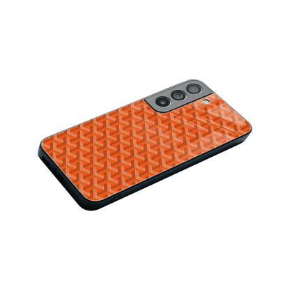 Fusion Wave Orange stylish phone case for samsung galaxy s22 | glossy glass and slim fit