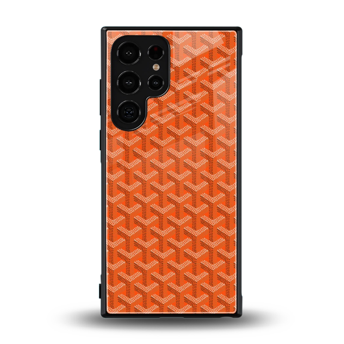 Fusion Wave Orange back phone cover | glass case for samsung galaxy s23 ultra