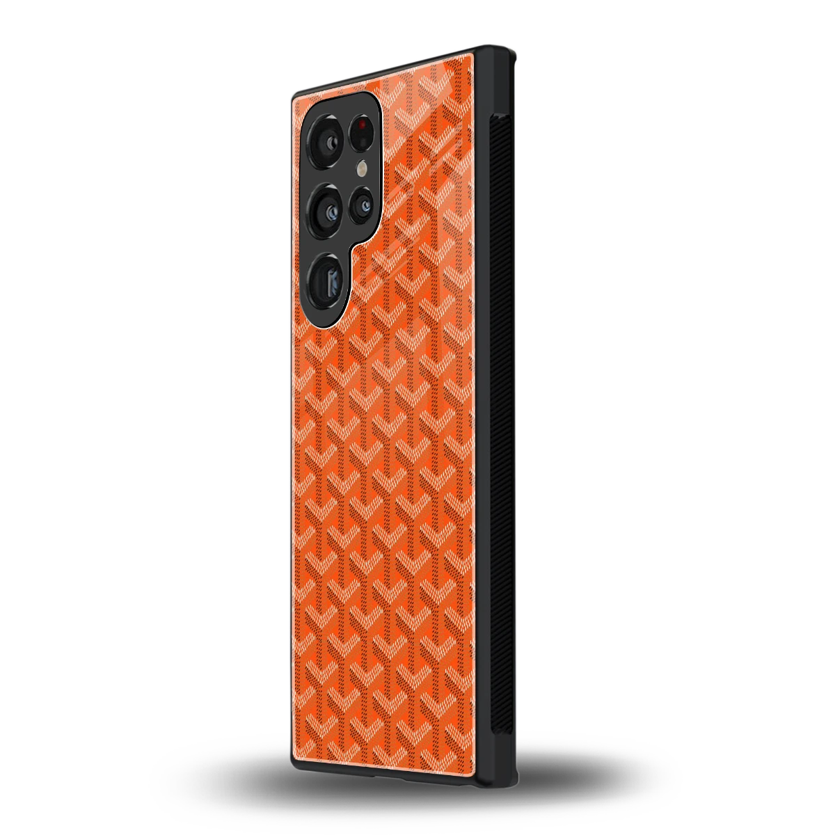 Fusion Wave Orange samsung galaxy s23 ultra mobile cover | shockproof glass phone case