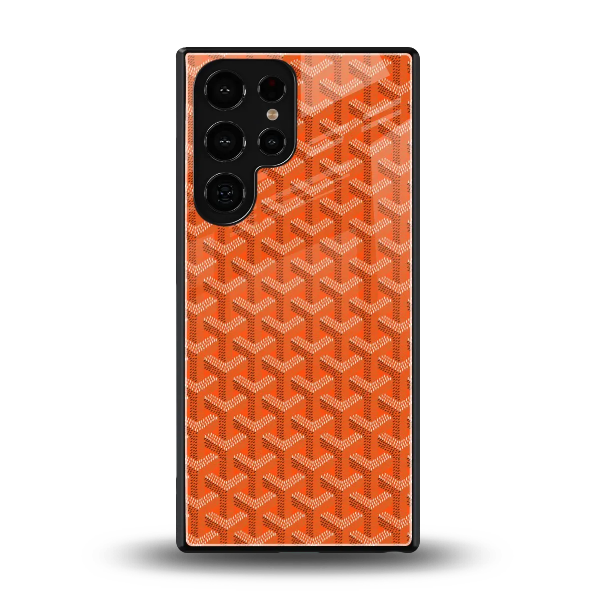 Fusion Wave Orange back phone cover | glass case for samsung galaxy s25 ultra