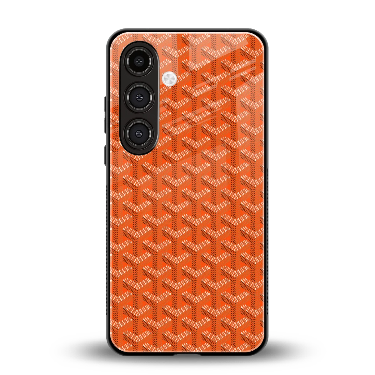 Fusion Wave Orange back phone cover | glass case for samsung galaxy s24 plus