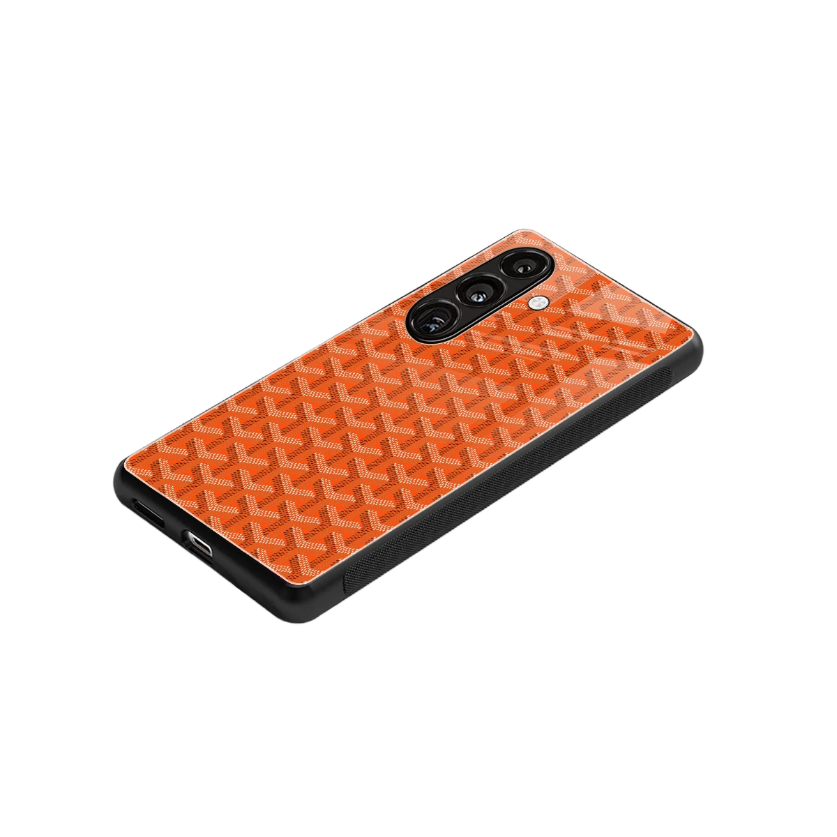 Fusion Wave Orange stylish phone case for samsung galaxy s23 plus | glossy glass and slim fit