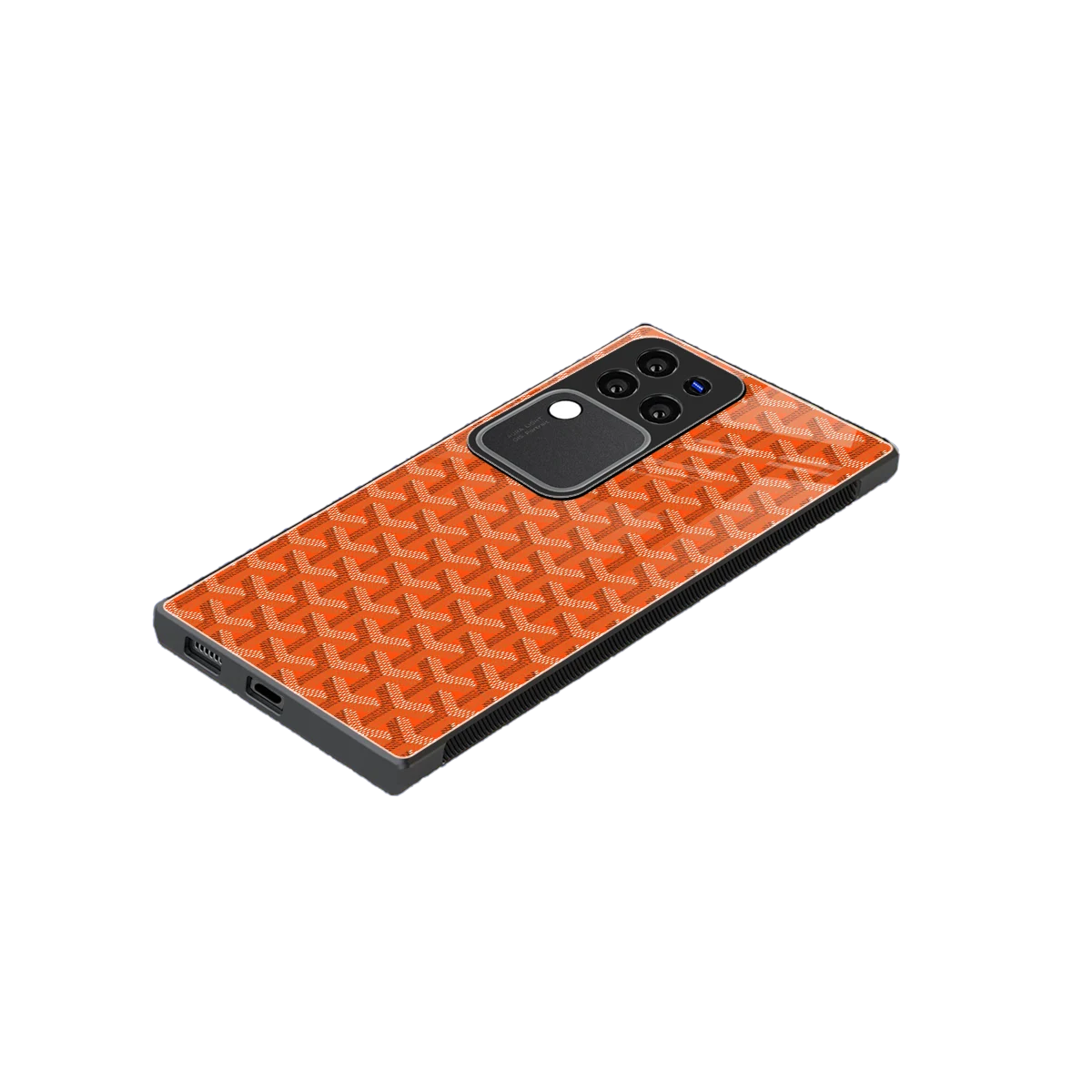 Fusion Wave Orange stylish phone case forvivo v30 pro | glossy glass and slim fit