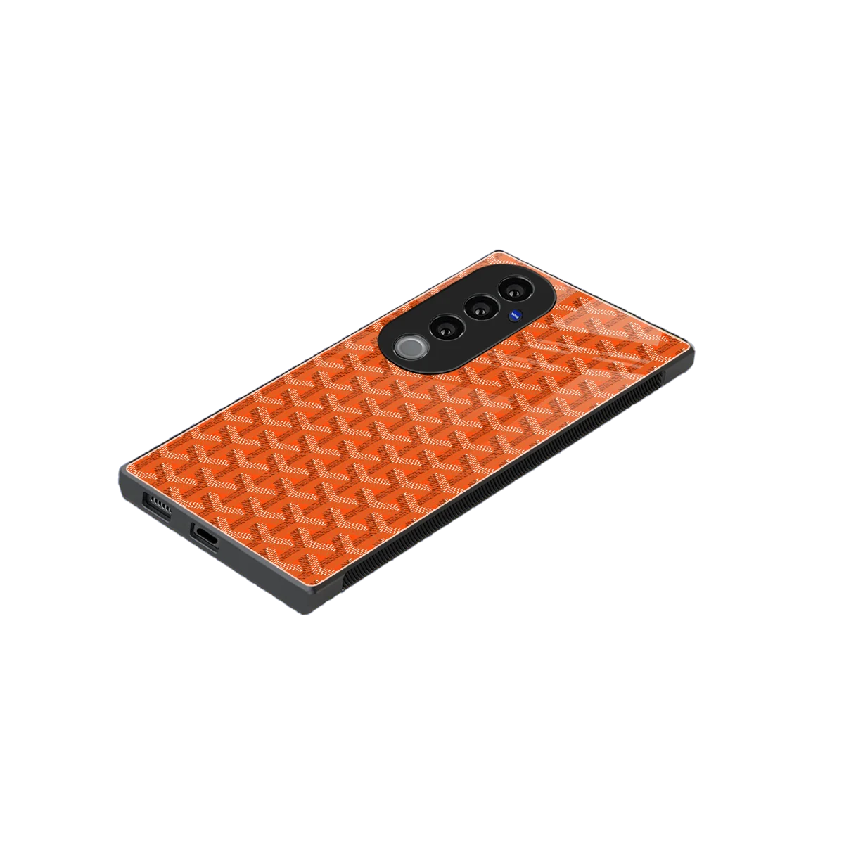 Fusion Wave Orange stylish phone case for vivo v40 pro | glossy glass and slim fit