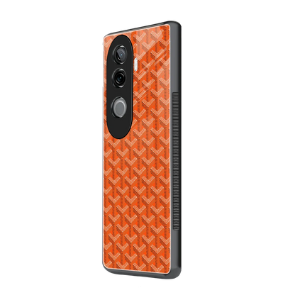 Fusion Wave Orange vivo v40e mobile cover | shockproof glass phone case