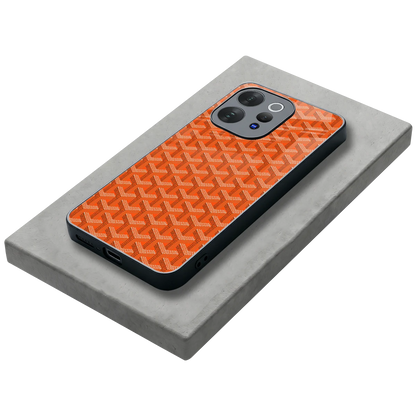 Fusion Wave Orange stylish phone case for vivo v70 | glossy glass and slim fit