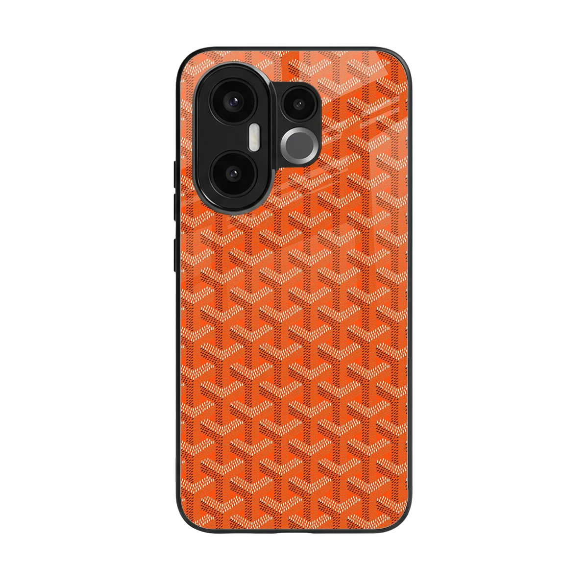 Fusion Wave Orange back phone cover | glass case for vivo x200 fe