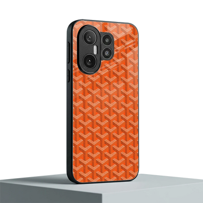 Fusion Wave Orange vivo x200 fe mobile cover | shockproof glass phone case