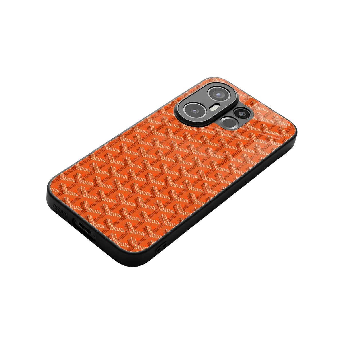 Fusion Wave Orange stylish phone case for vivo x200 fe | glossy glass and slim fit