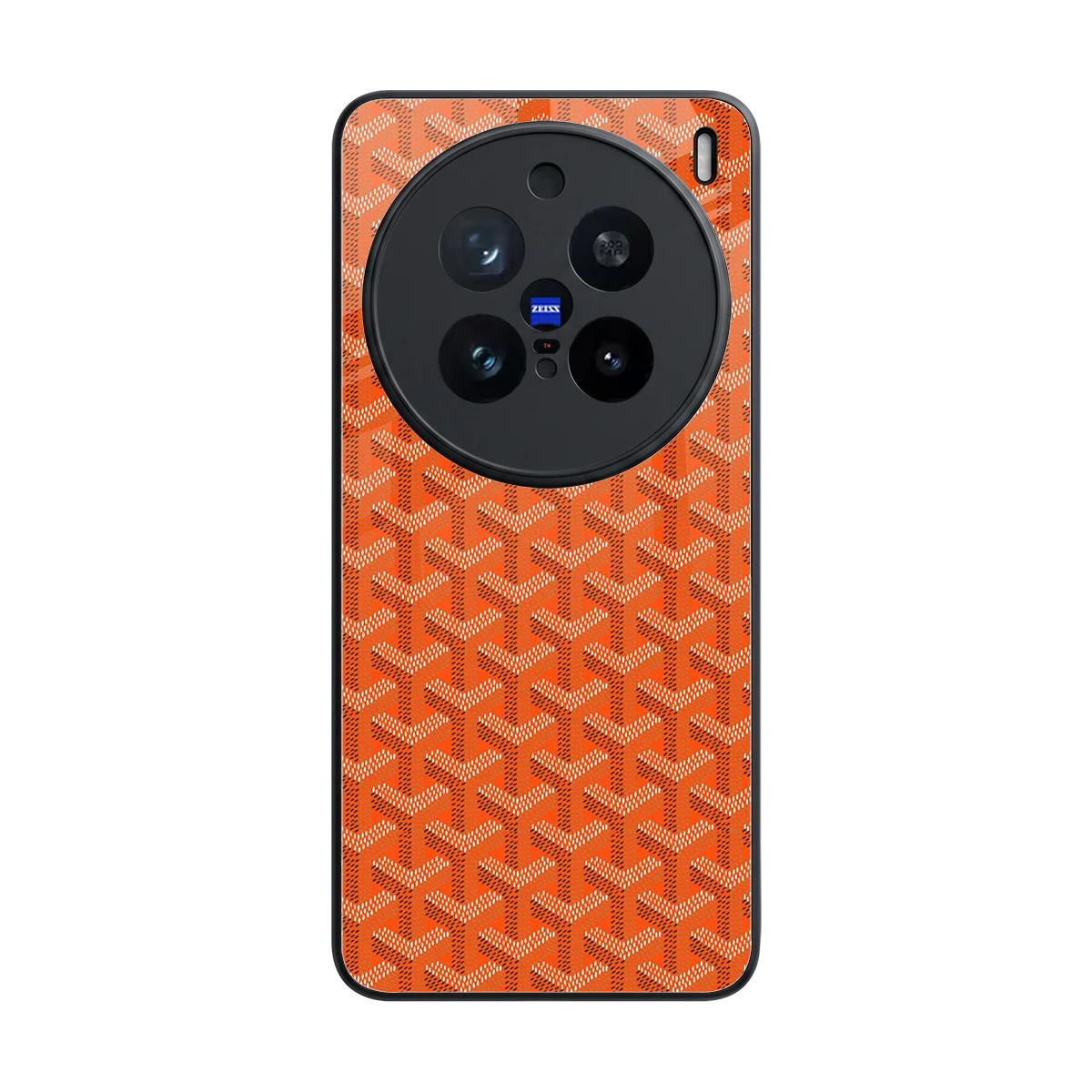 Fusion Wave Orange back phone cover | glass case for vivo x200 pro
