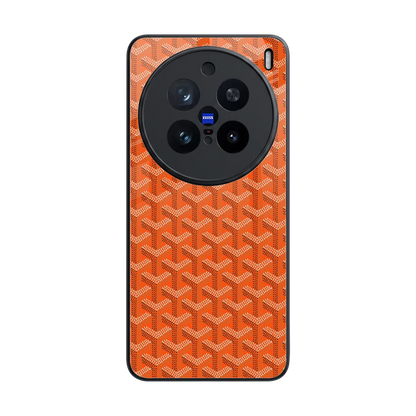 Fusion Wave Orange back phone cover | glass case for vivo x200 pro