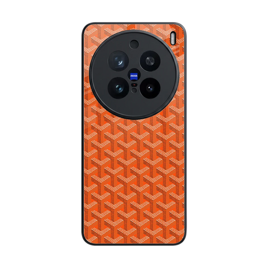 Fusion Wave Orange back phone cover | glass case for vivo x200 pro
