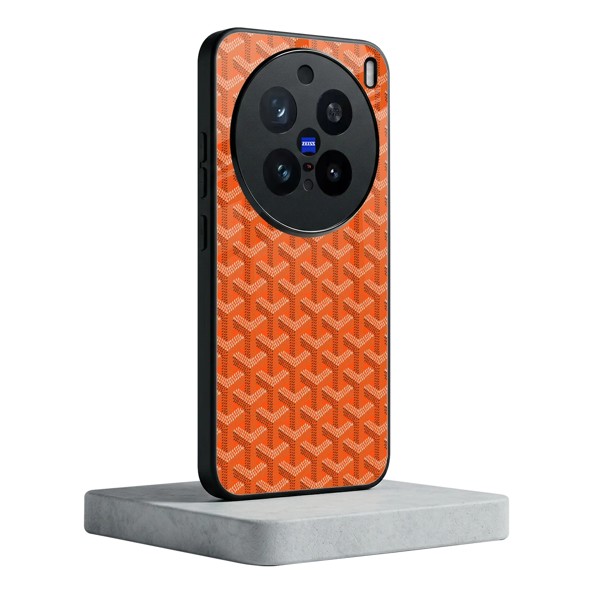 Fusion Wave Orange vivo x200 pro mobile cover | shockproof glass phone case