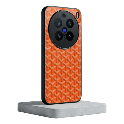 Fusion Wave Orange vivo x200 pro mobile cover | shockproof glass phone case