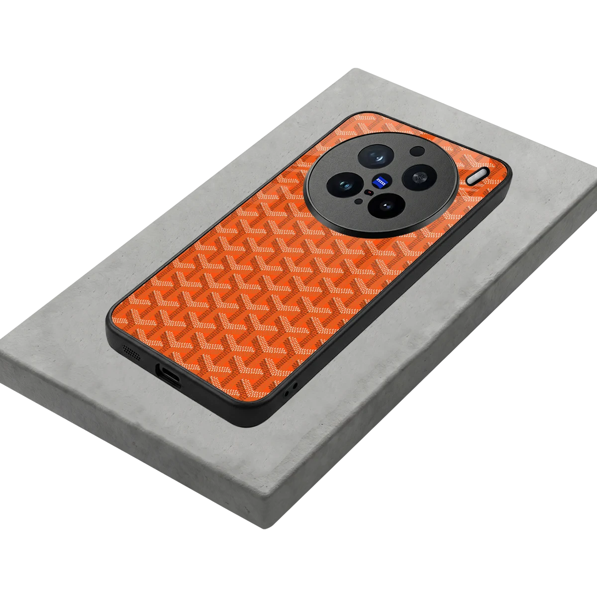 Fusion Wave Orange stylish phone case for vivo x200 pro | glossy glass and slim fit