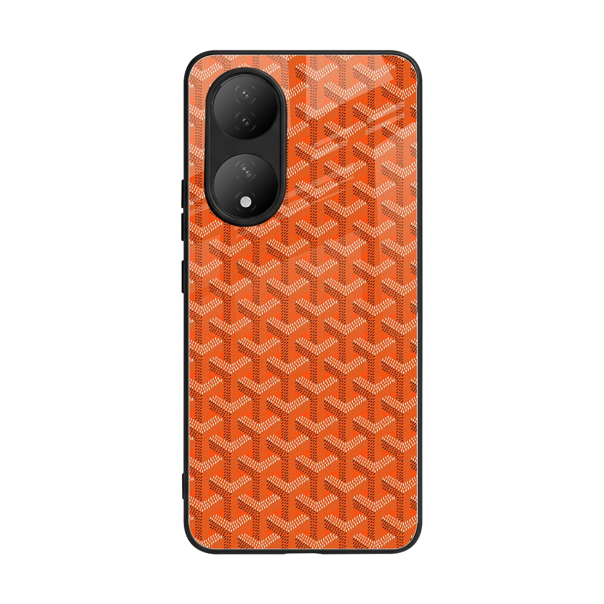 Fusion Wave Orange back phone cover | glass case for Vivo-y100