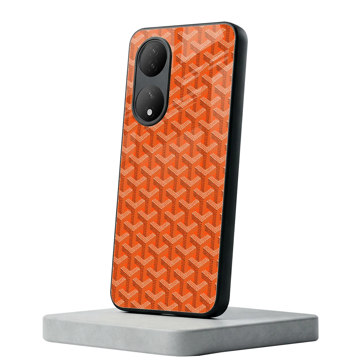 Fusion Wave Orange Vivo-y100 mobile cover | shockproof glass phone case