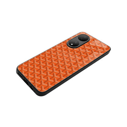 Fusion Wave Orange stylish phone case for Vivo-y100 | glossy glass and slim fit