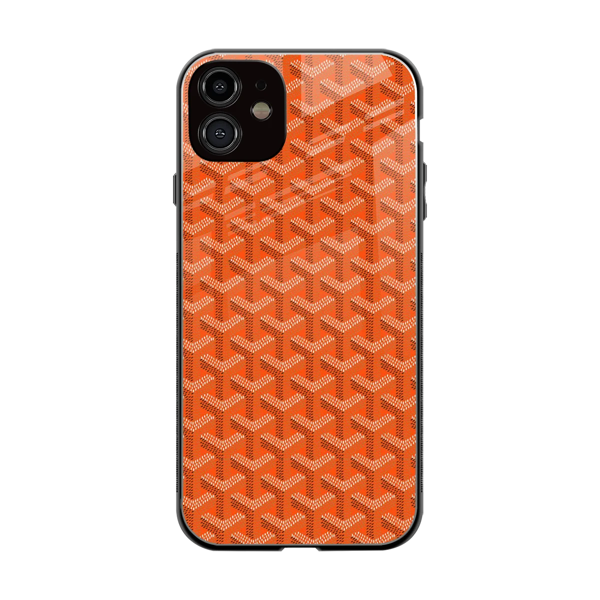Fusion Wave Orange back phone cover | glass case for iphone 12