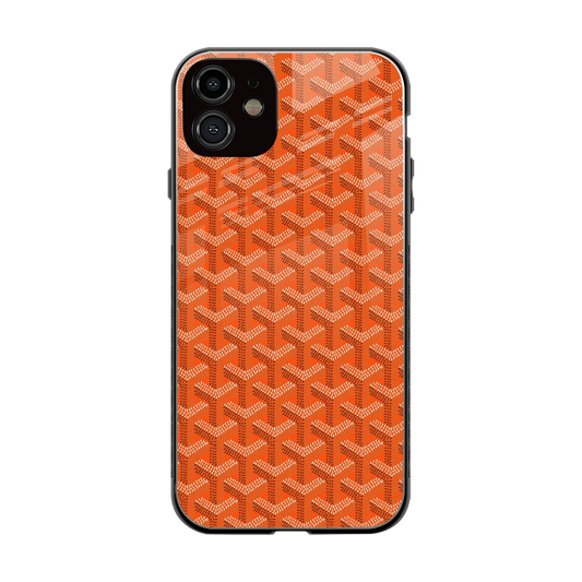 Fusion Wave Orange back phone cover | glass case for iphone 12