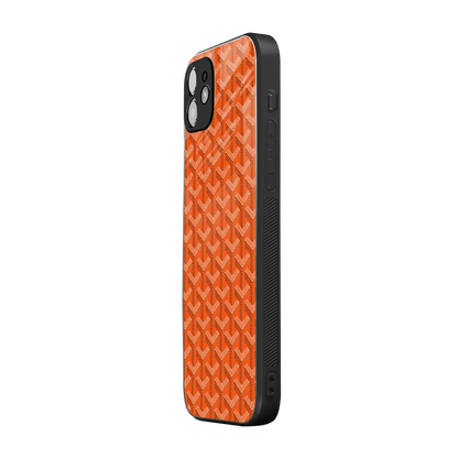 Fusion Wave Orange iphone 12 mobile cover | shockproof glass phone case