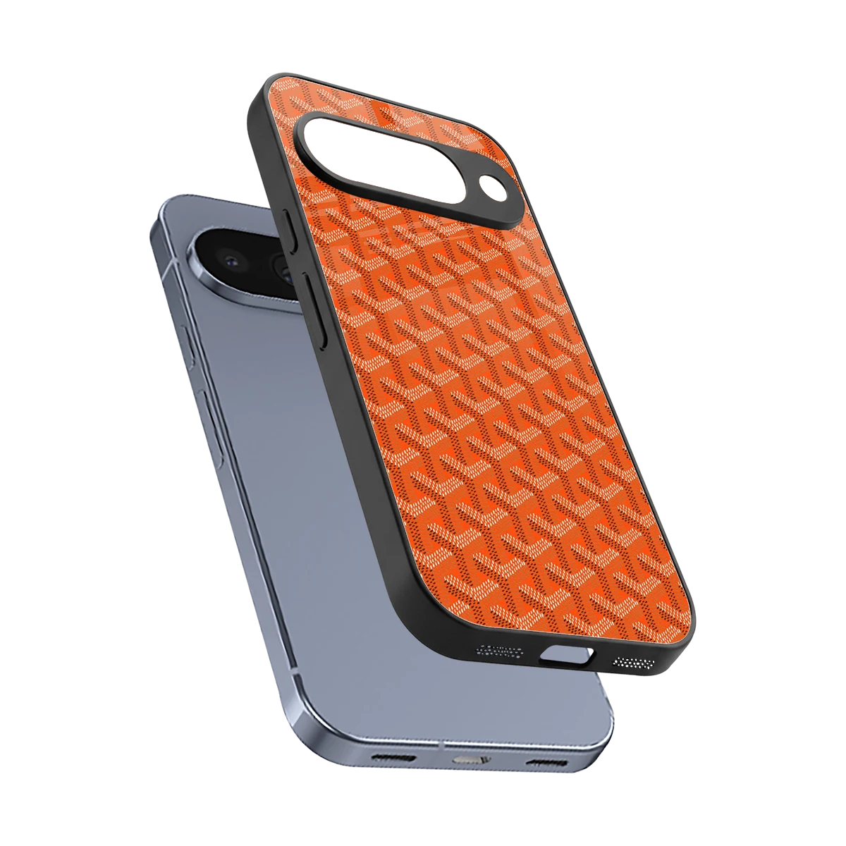 Fusion Wave Orange sleek google pixel 10 cover with tempered glass back and TPU edges