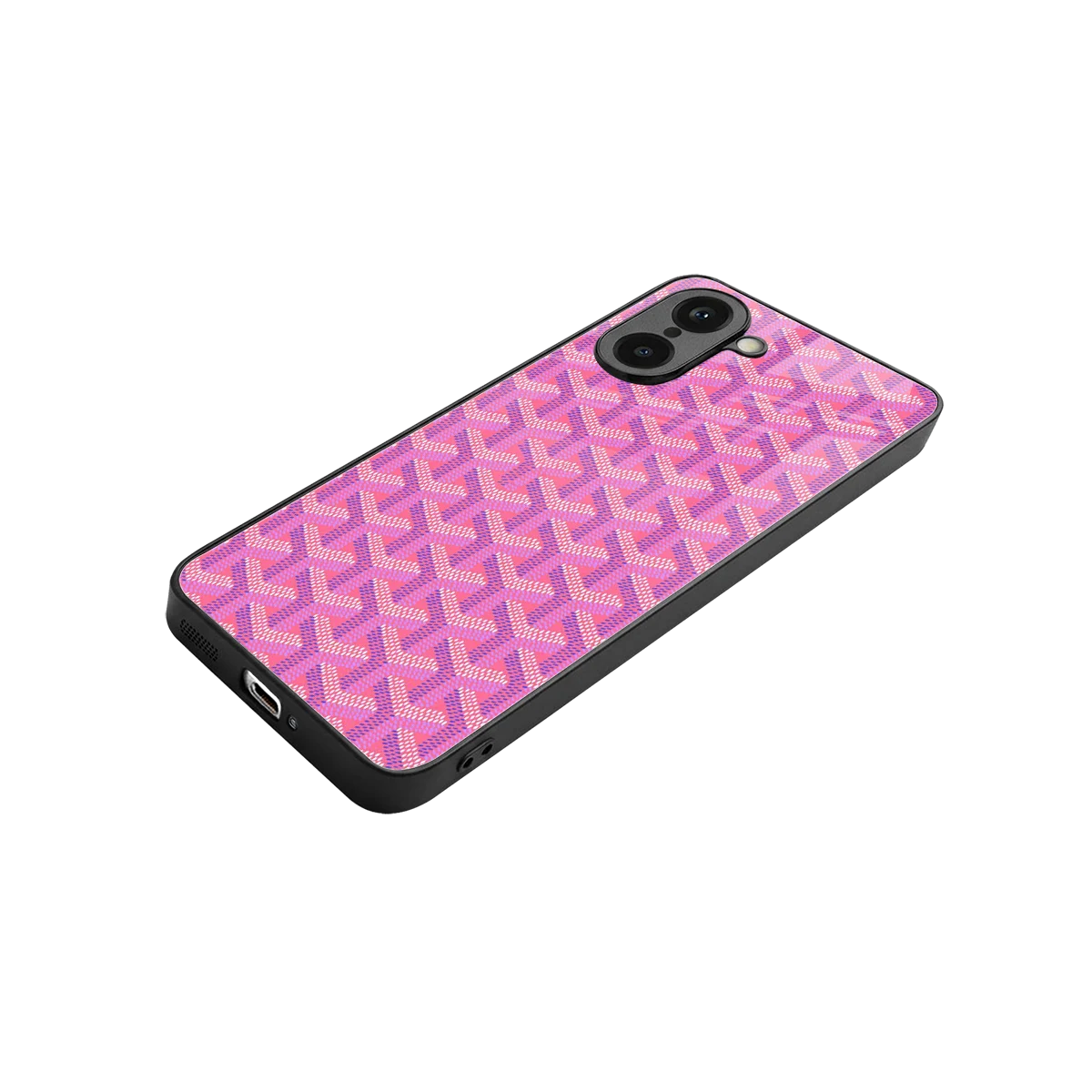 Fusion Wave Pink stylish phone case for oneplus nord ce5 5g | glossy glass and slim fit