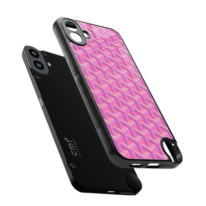 Fusion Wave Pink sleek cmf nothing phone 1 cover with tempered glass back and TPU edges
