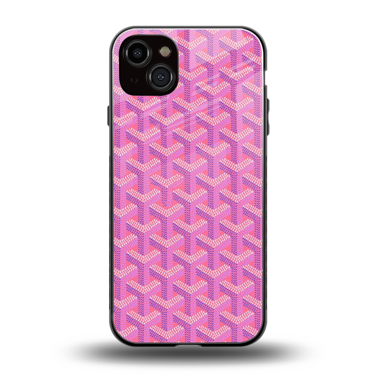 Fusion Wave Pink back phone cover | glass case for iphone 14 plus
