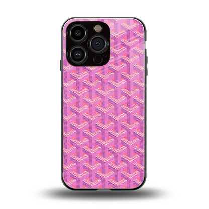 Fusion Wave Pink back phone cover | glass case for iphone 16 pro