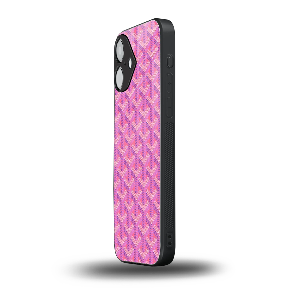 Fusion Wave Pink iPhone 16 mobile cover | shockproof glass phone case