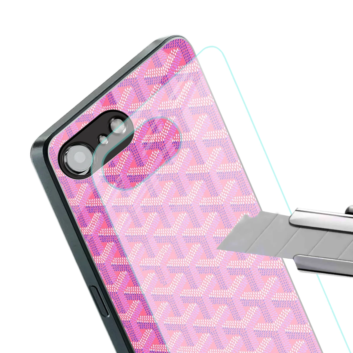 Fusion Wave Pink stylish phone case for iphone 16e | glossy glass and slim fit