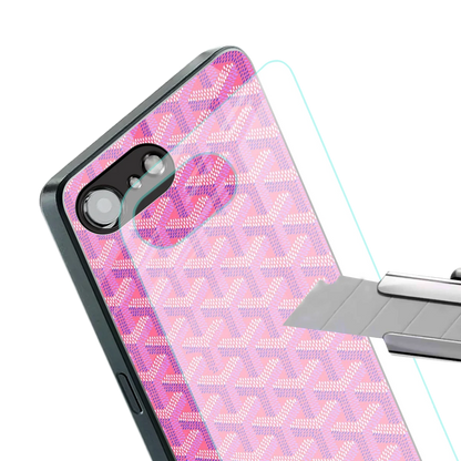Fusion Wave Pink stylish phone case for iphone 16e | glossy glass and slim fit
