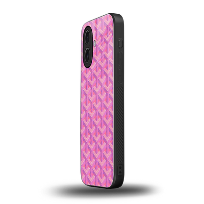 Fusion Wave Pink iphone 17 mobile cover | shockproof glass phone case