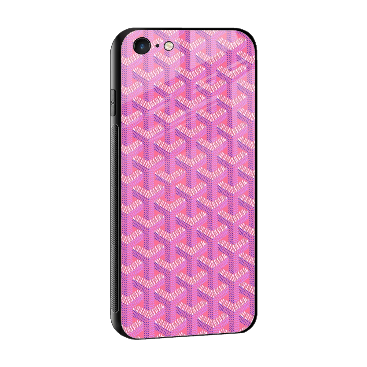 Fusion Wave Pink sleek iphone 6 cover with tempered glass back and TPU edges