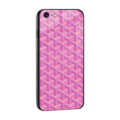 Fusion Wave Pink sleek iphone 6 cover with tempered glass back and TPU edges