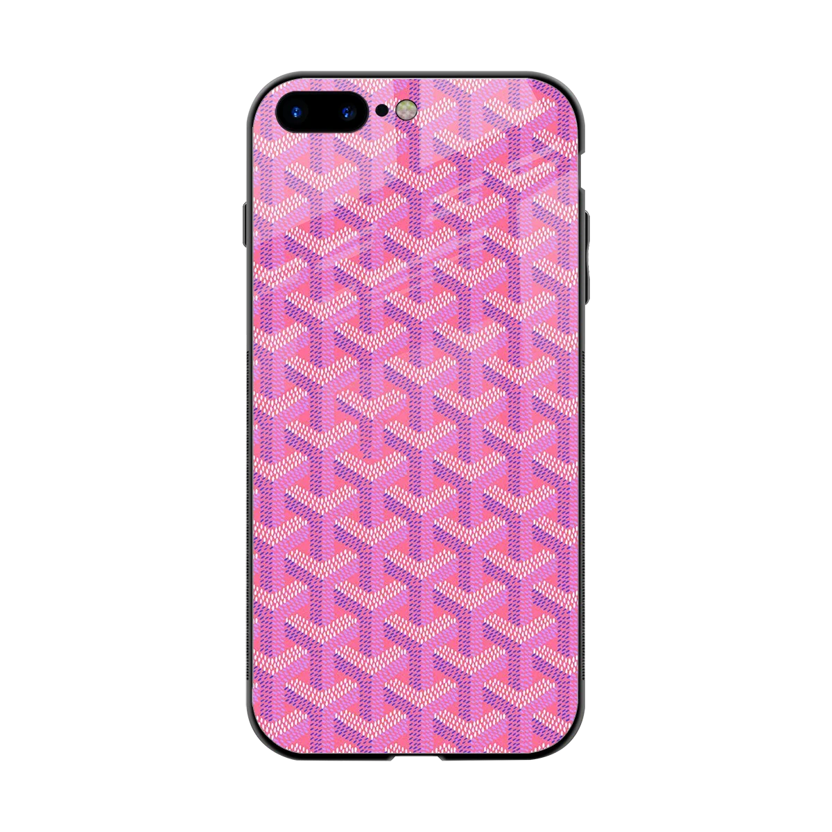 Fusion Wave Pink back phone cover | glass case for iphone 8 plus