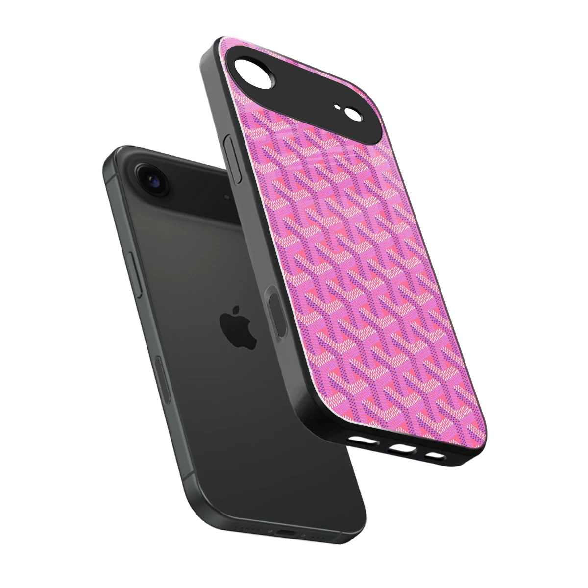 Fusion Wave Pink sleek iphone air cover with tempered glass back and TPU edges