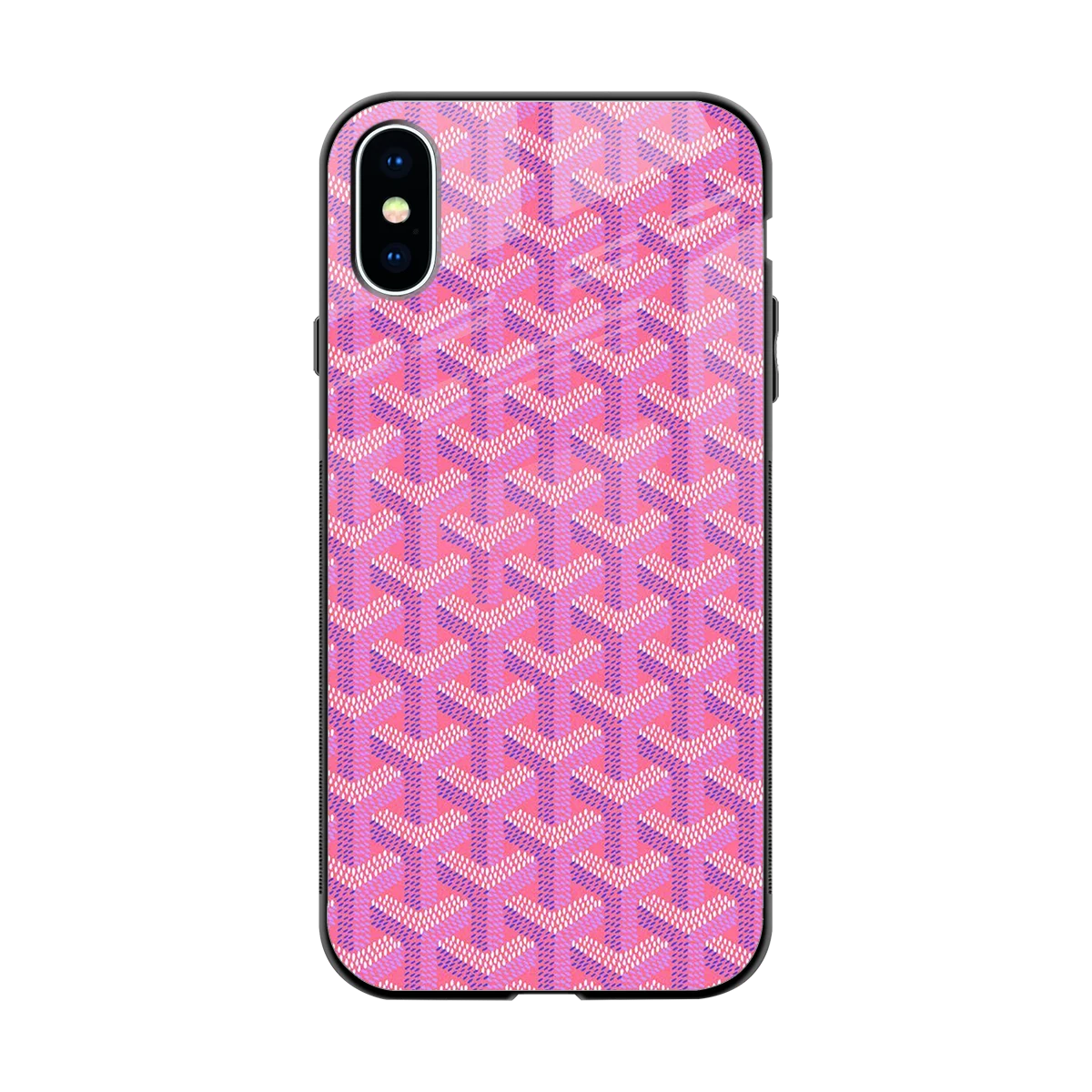 Fusion Wave Pink back phone cover | glass case for iphone xs