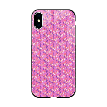 Fusion Wave Pink back phone cover | glass case for iphone xs